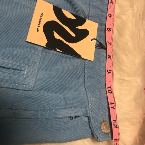 The Cords & Co. Anthropologie Blue  Corduroy Skirt - Picture 8 of 8